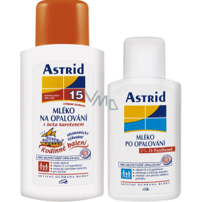 Astrid F15 Mléko na opalování 400 ml + mléko po opalování 200 ml