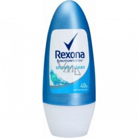Rexona Shower Clean kuličkový antiperspirant deodorant roll-on pro ženy 50 ml