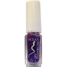 Ocean Decorative Art zdobící lak na nehty odstín 45 tmavě fialový 5 ml