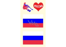 Arch Tetovací obtisky na obličej i tělo Rusko vlajka 3 motiv
