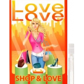 Love Love Shop & Love toaletní voda pro ženy 1,6 ml s rozprašovačem, vialka
