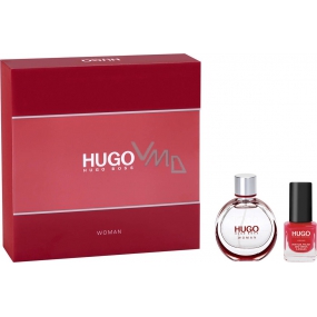 Hugo Boss Hugo Woman New parfémovaná voda pro ženy 30 ml + lak na nehty červený 4,5 ml, dárková sada