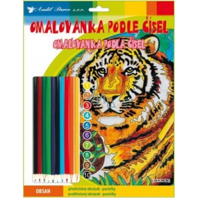 Omalovánky podle čísel s pastelkami Tygr 24 x 29 cm