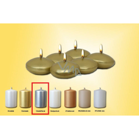 Lima Plovoucí čočka svíčka metal stříbrná 50 x 25 mm 6 kusů