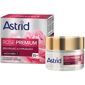 Astrid Rose Premium 55+ zpevňující a vyplňující noční krém, 50 ml