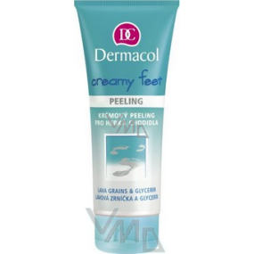 Dermacol Creamy feet peeling krémový peeling pro hebká chodidla 100 ml