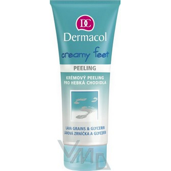 Dermacol Creamy feet peeling krémový peeling pro hebká chodidla 100 ml