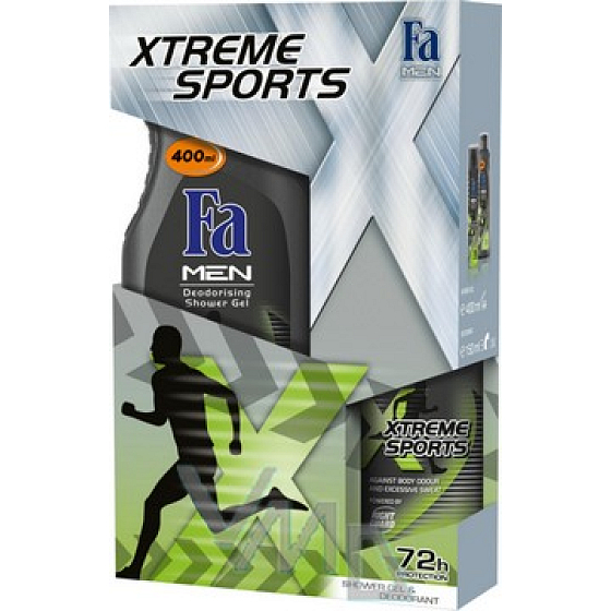 Fa Men Xtreme Sports sprchový gel 400 ml + deodorant sprej 150 ml, kosmetická sada