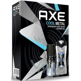 Axe Cool Metal deodorant sprej pro muže 150 ml + sprchový gel 250 ml, kosmetická sada